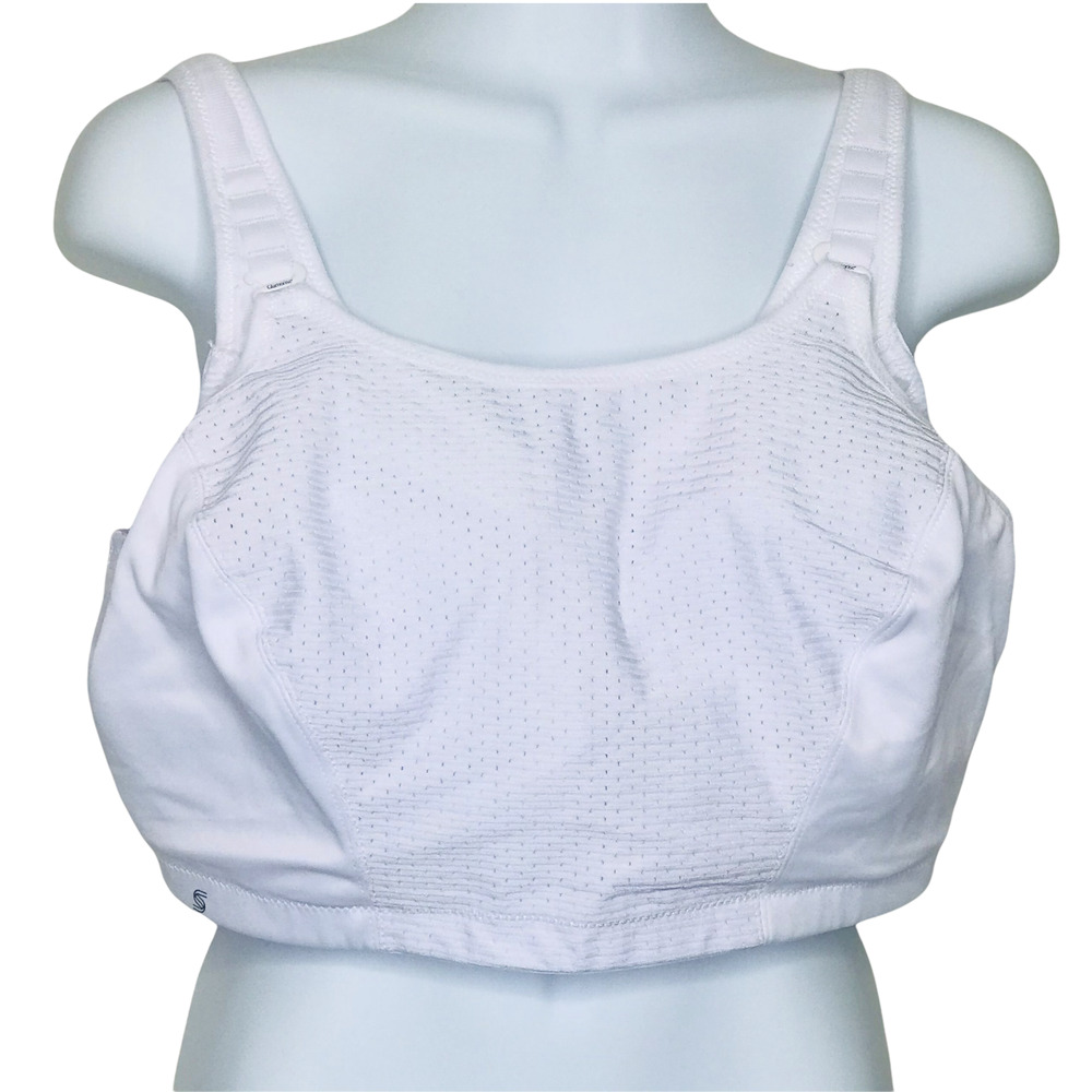 Glamorise SPORT 1166 Wire Free Bra 40H White NWOT